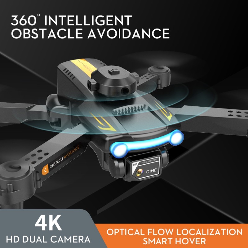 2022 XKJ New XT2 Mini Drone 4K Dual Camera Four Side Obstacle Avoidance Optical Flow Positioning Foldable Quadcopter Toys Gifts