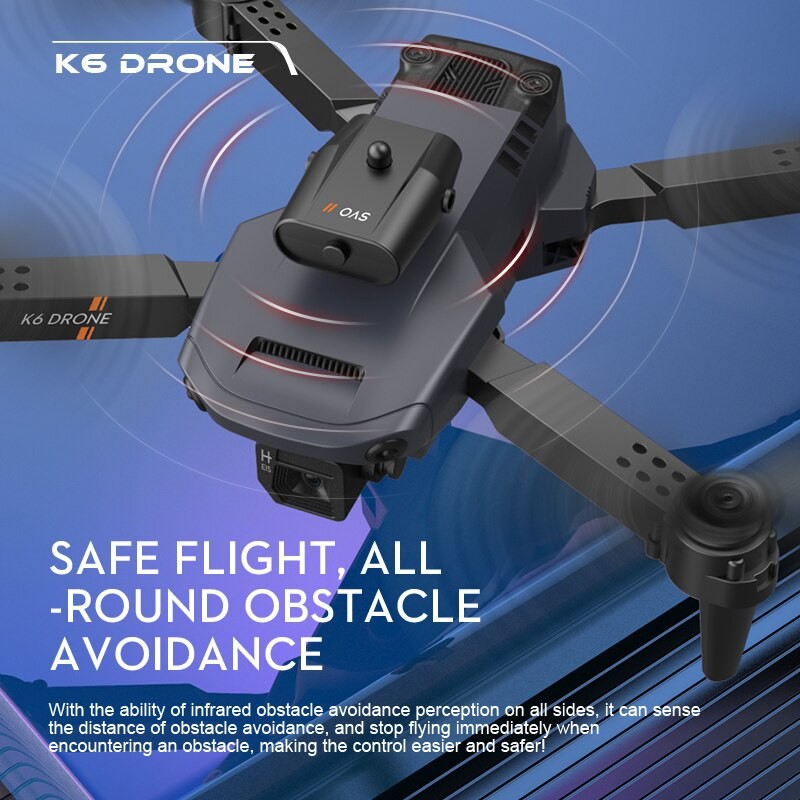 PAXA New K6 Drone 4K HD  Camera Professional Mini Dron Obstacle Avoidance Quadcopter Optical Flow Localization Drones Toy Gifts