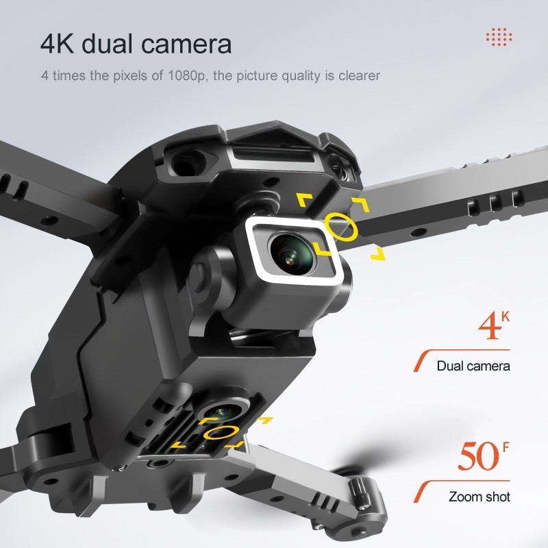 S128 Mini Drone 4K HD Camera Three-sided Obstacle Avoidance Air Pressure Fixed Height RC Foldable Quadcopter Drones Kid Gift Toy