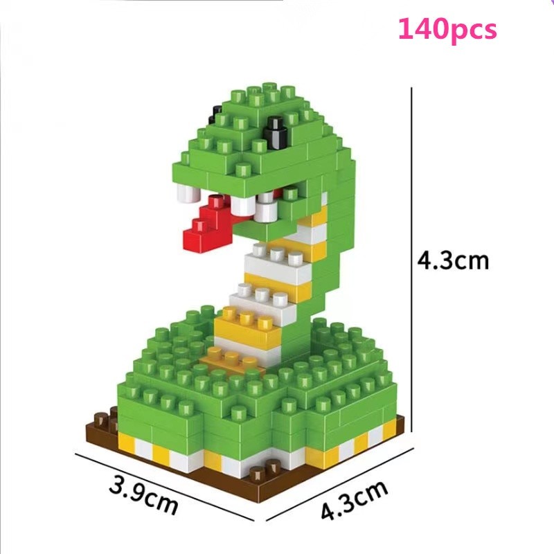 Animal miniature particle building blocks assembled intellectual toys mini children's toys