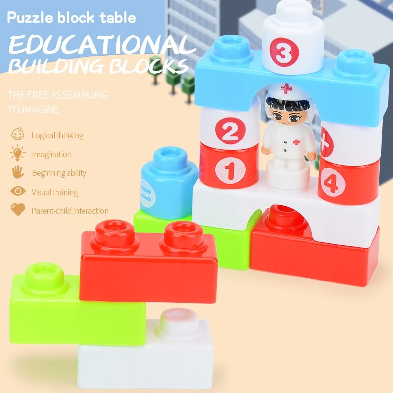 14 Pcs Kids Building Blocks Kit, Toddler Basic Blocks Set, Large Giant Big Classic Regular Bricks Toys Game for Preschool Ages 2