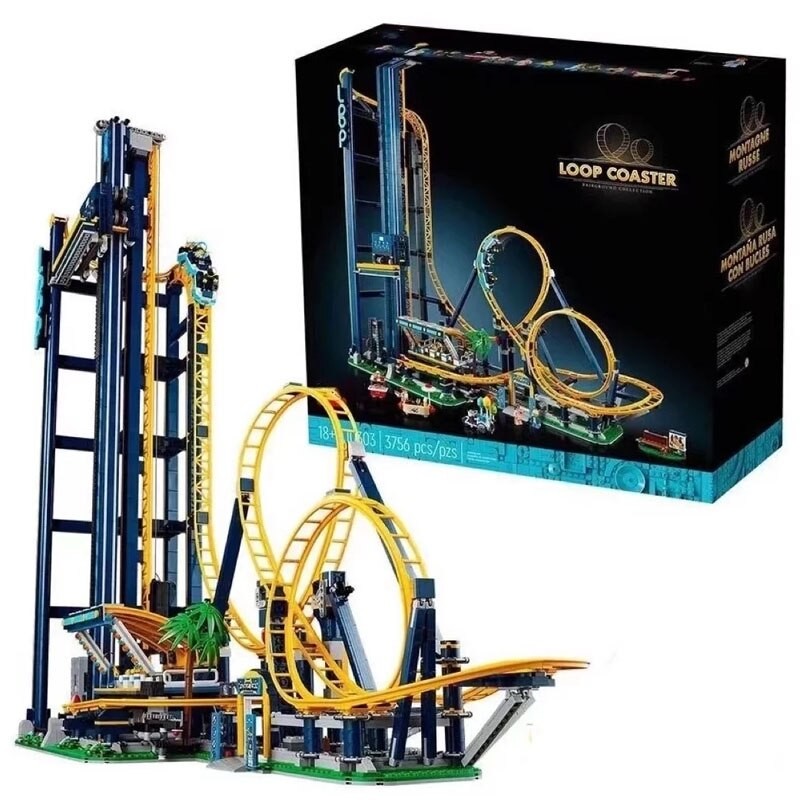 3756 PCS Loop Coaster Building Block Bricks Roller Coaster Amusement Park Toy For Birthday Christmas Kids Gift Compatiable 10303