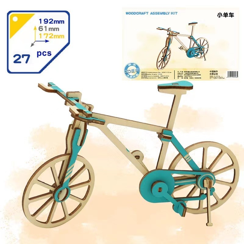 Assembly Kit DIY 3D Wooden Toys Animal Flamingo Model Puzzle Mini Wooden Models Toys For Children Kids Handcraft Accessories  Ex