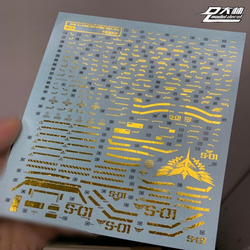for MG 1/100 Sazabi ver ka D.L Model Master Brzoning Stamp Print Water Slide pre-cut Caution Detail Decal Sticker MSN-04 UC35 DL