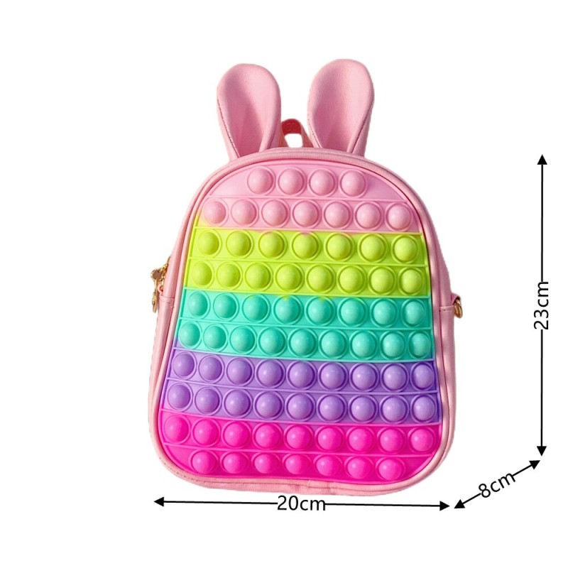 Pop Bag Toys Silicone Fidget Bubble Push Backpack Children Crossbody Bag Coin Pouch Purse Antistress Toy Girl Boy Birthday Gifts