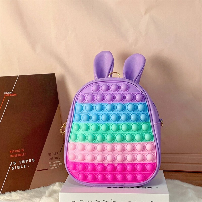 Pop Bag Toys Silicone Fidget Bubble Push Backpack Children Crossbody Bag Coin Pouch Purse Antistress Toy Girl Boy Birthday Gifts