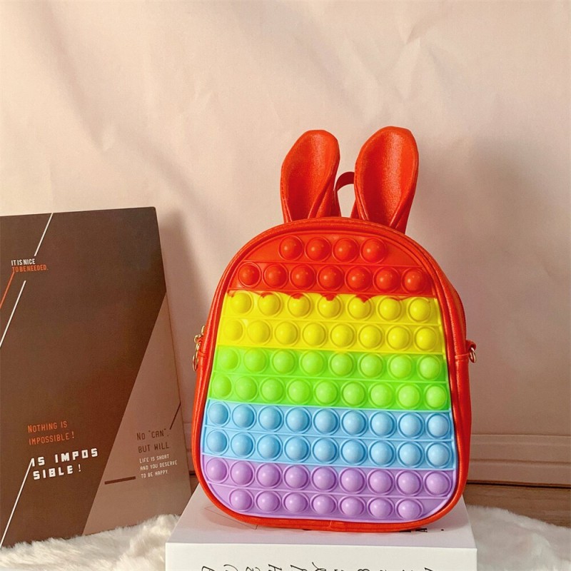 Pop Bag Toys Silicone Fidget Bubble Push Backpack Children Crossbody Bag Coin Pouch Purse Antistress Toy Girl Boy Birthday Gifts