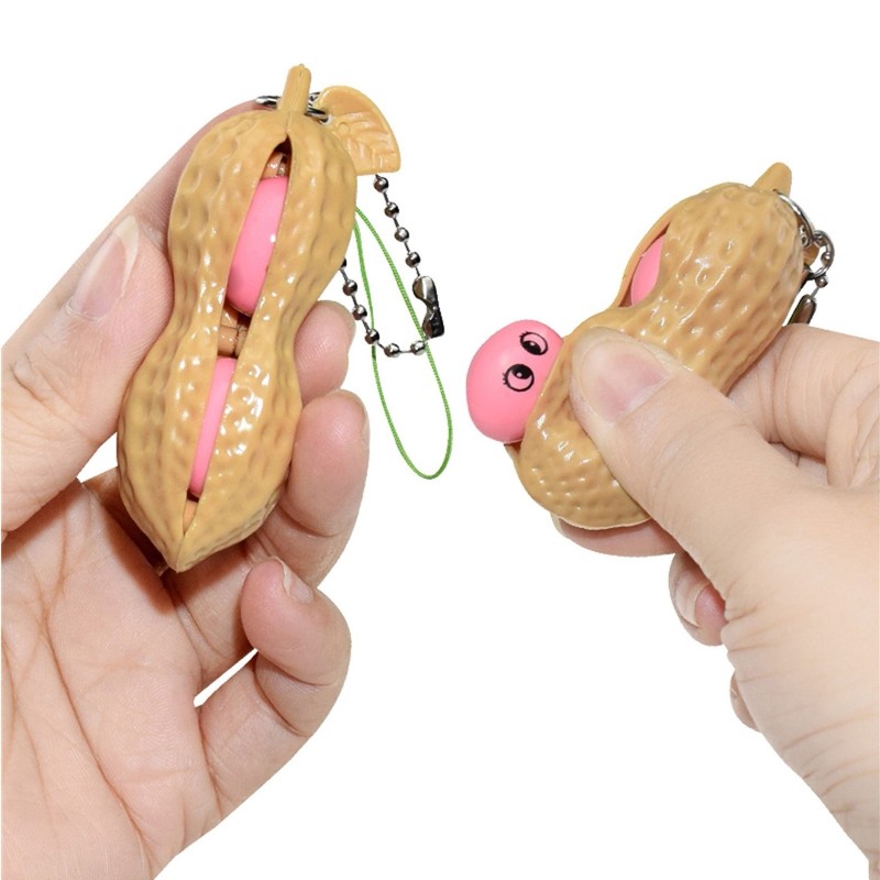 Antistress Figet Stress Popper Toy Infinite Peanut Edamame Toys Peas Beans Keychain Pops It Fidget Squishy Decompression Toys