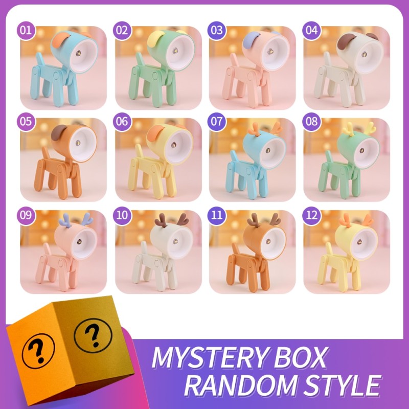 Mystery Box Mini Cute Toy Light Kids Gift Foldable Multifunctional Flexible LED Light for Children Birthday