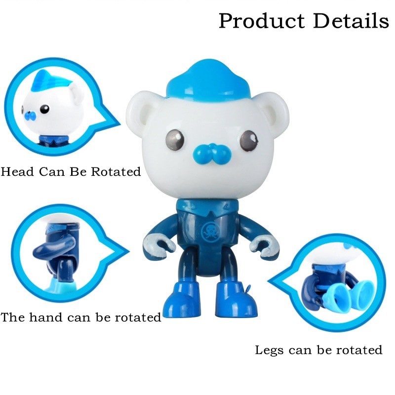 The Octonauts toy set children's toys Barnacles Kwazii Peso Penguin Shellington Dashi Inkling anime action figure children's toy