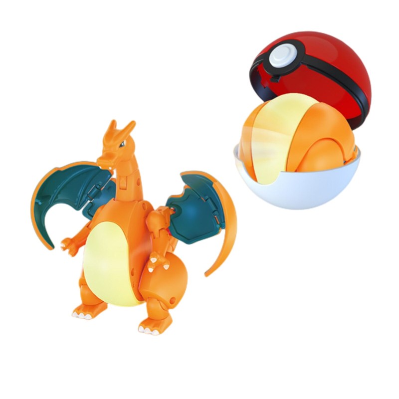 Pokemon Figures Genuine Original Box Deformation Toy Anime Figure Charizard Pocket Monster Pokeball Model Birthday Gift