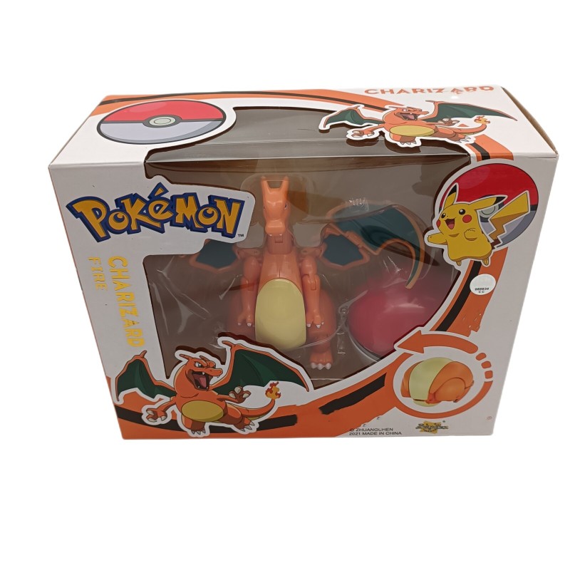Pokemon Figures Genuine Original Box Deformation Toy Anime Figure Charizard Pocket Monster Pokeball Model Birthday Gift