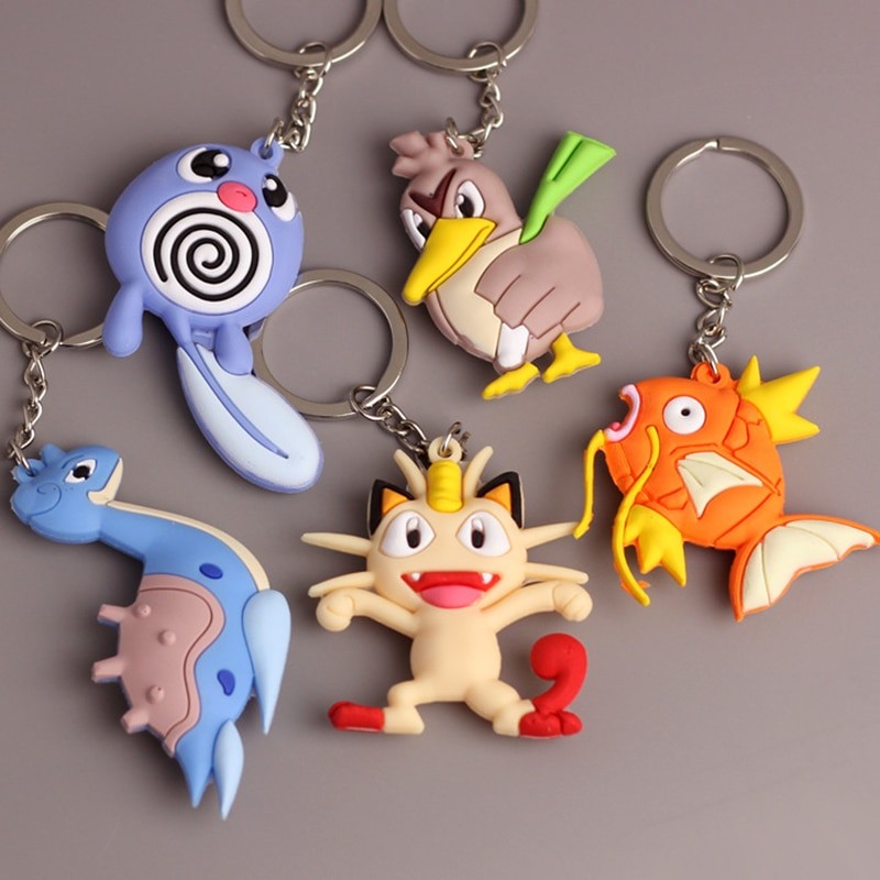 38style Pokemon Keychain Anime Action Figures Keychain Accessories Pendant Bag Key Ring Pendant Gifts for children