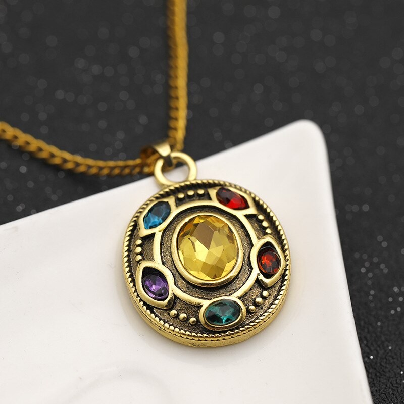 Marvel Anime Figure Avengers Kawaii Thanos Necklace Accessories Cosplay Fashion Jewelry Cufflinks Birthday Christmas Gift Toys