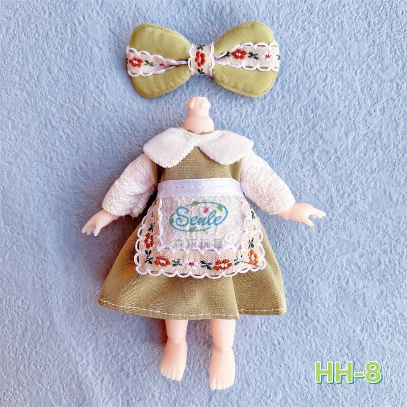 New 8 Points Bjd Doll Clothes Dress Up Skirt Cute Casual Set Accessories Set 12 Points Ob11 DIY Girl Toy Dress Up Gift 2022