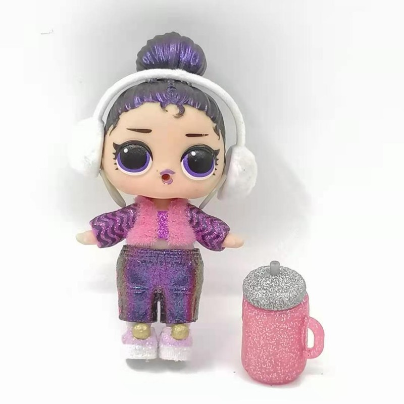 LOLs 1 doll+1 clothes +1 shoes+1 bottle +1 aceessories 8cm Sister Dolls Random Set kids Toys Girl Chrismas Birthday Gift