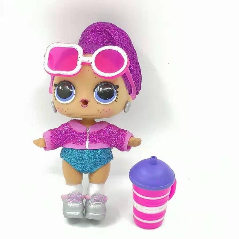 LOLs 1 doll+1 clothes +1 shoes+1 bottle +1 aceessories 8cm Sister Dolls Random Set kids Toys Girl Chrismas Birthday Gift