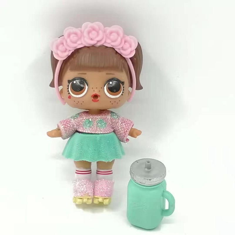 LOLs 1 doll+1 clothes +1 shoes+1 bottle +1 aceessories 8cm Sister Dolls Random Set kids Toys Girl Chrismas Birthday Gift