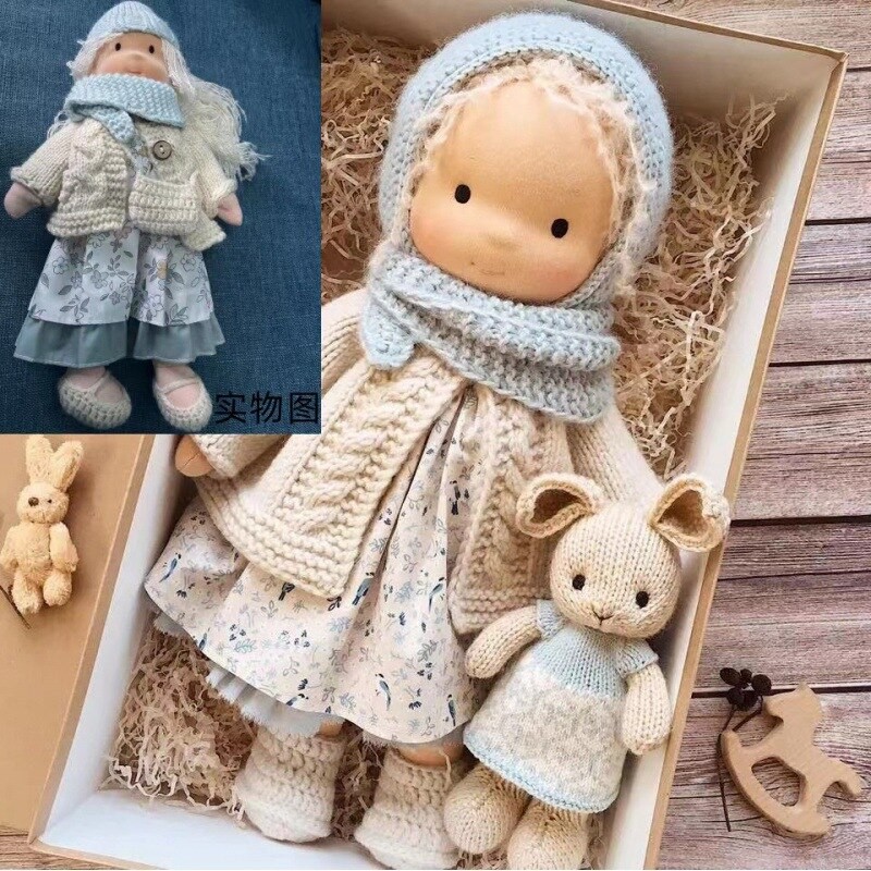 Waldorf Cute Plush Doll Girl Native Enamel Doll Artist Handmade Kawaii Children's Surprise Gifts Dolls for Boys and Girls Toys