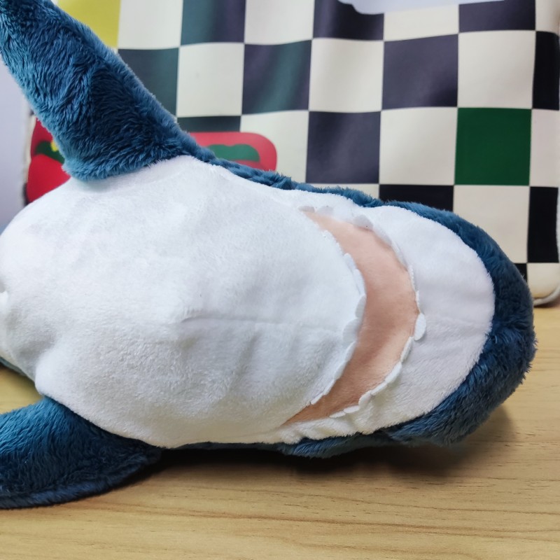 Ins 45cm Giant Shark Plush Stuffed Toy Soft Animal Reading Pillow for Christmas Gifts Cushion Doll Gift For Kids
