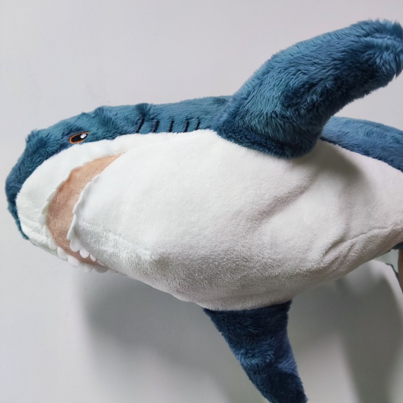 Ins 45cm Giant Shark Plush Stuffed Toy Soft Animal Reading Pillow for Christmas Gifts Cushion Doll Gift For Kids