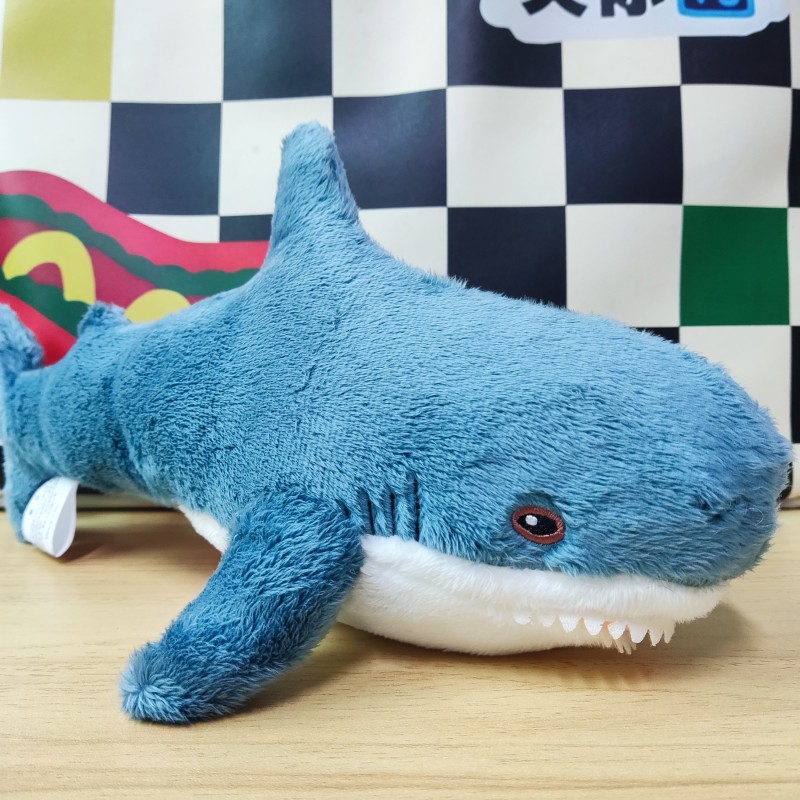 Ins 45cm Giant Shark Plush Stuffed Toy Soft Animal Reading Pillow for Christmas Gifts Cushion Doll Gift For Kids