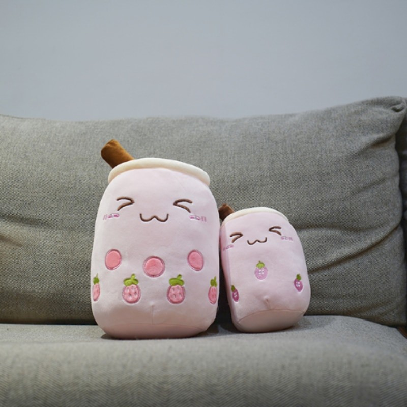 25cm Colorful Lights Boba Plush Toy New Bubble Tea Stuffed Pillow Light Up Night Kid Gift Soothe Plushie Doll Wholesale