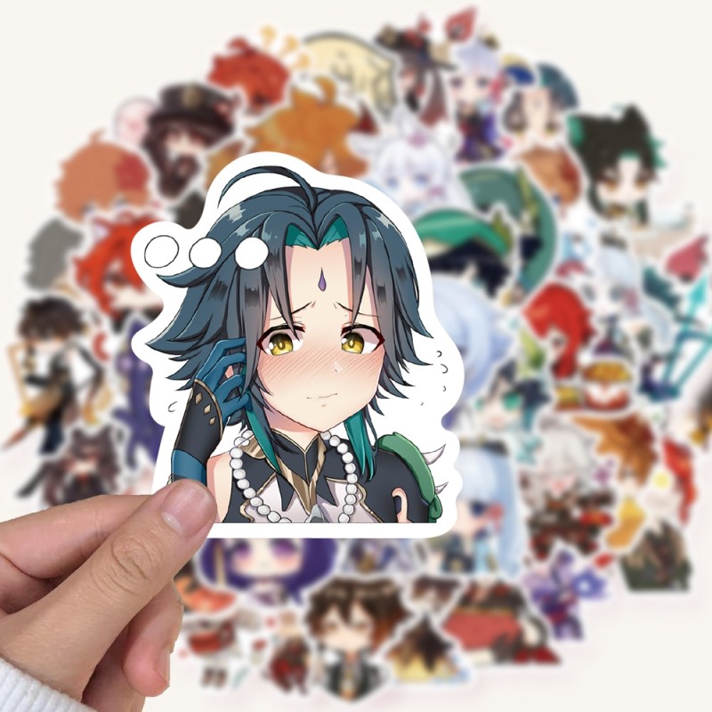 NEW!50/100PCS Anime Game Genshin Impact Stickers Graffiti for Laptop Luggage Skateboard Guitar Motorcycle Decal Scrapbook Toy