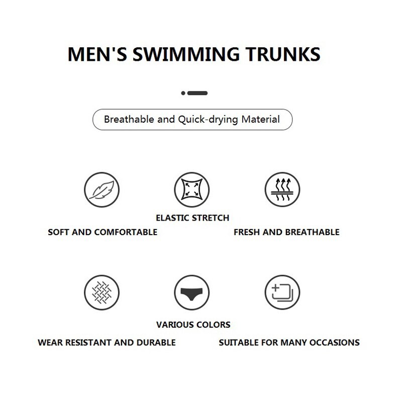 Men's Swimming Trunks Triangle Swim Briefs Professional for Training and Competition