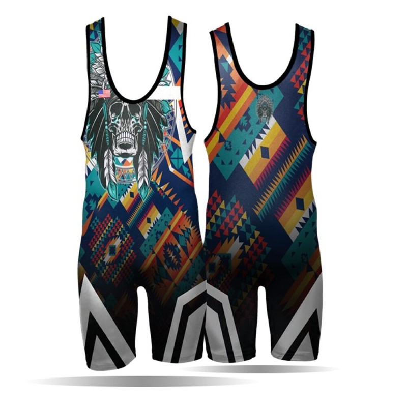 Men Wrestling Suit Wrestling T-Shirts Skinny Jumpsuit Stretchy Leotard Bodysuit Swimwear Weight Lifting Gymnastic Outfit Singlet