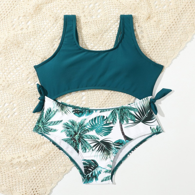 7-12 Years Girl Swimsuit One Piece Girls Swimwear Tropical Children Swimwear Kids Beach wear Bathing suit