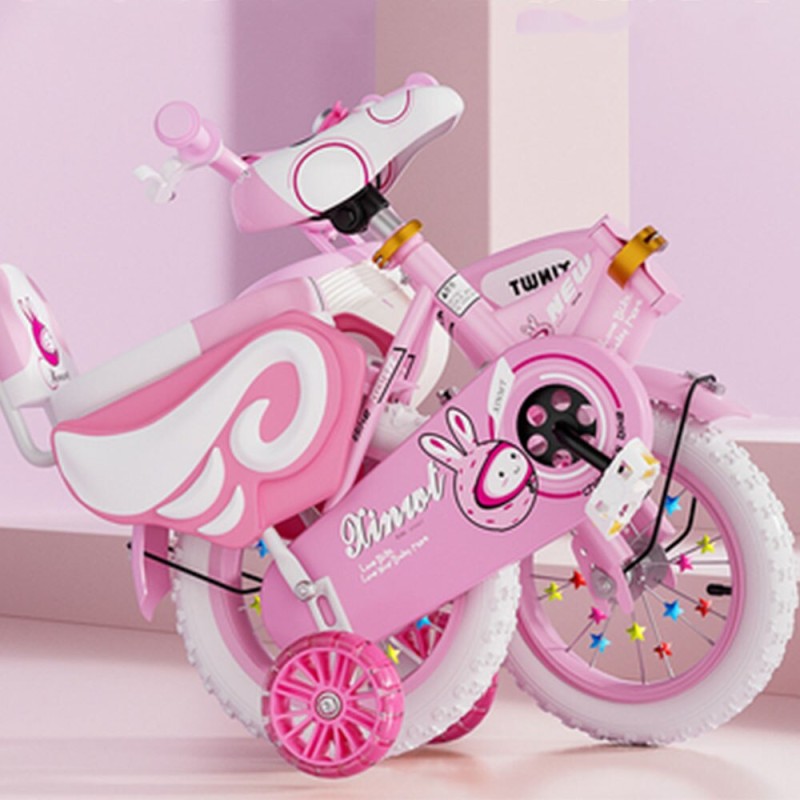 12 Inch Children Bike Princess Kids Bicycles Girls Boys 2 To 9 Years Bike Baby Bike Sensitive Double Brake Flash Training Wheel