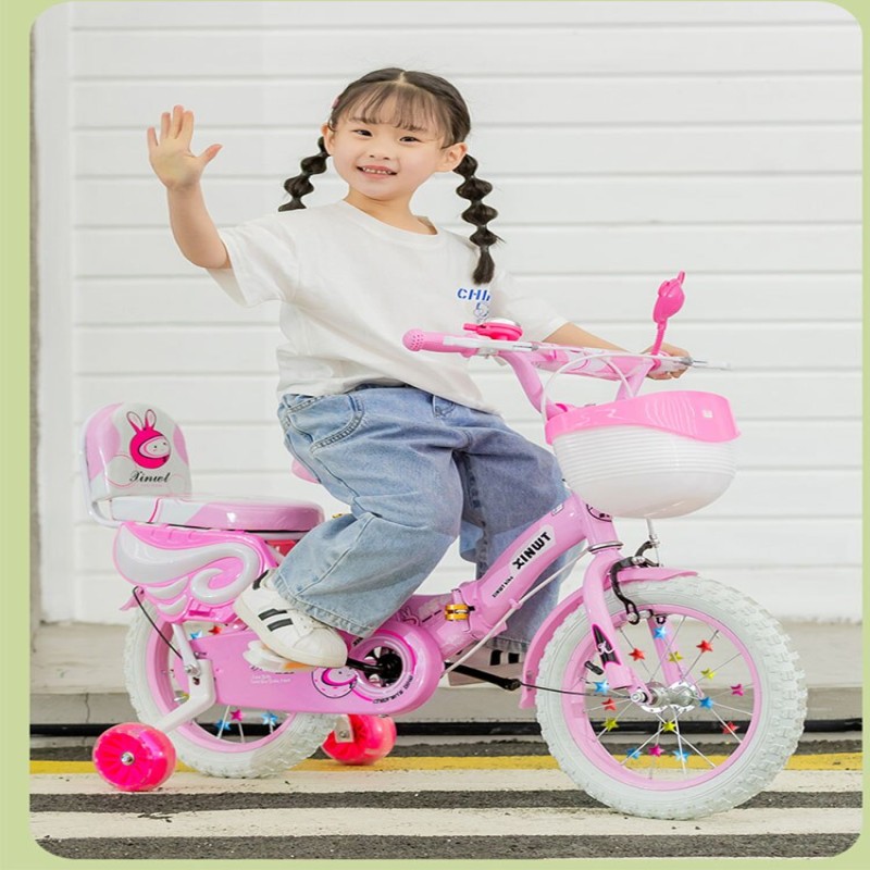 12 Inch Children Bike Princess Kids Bicycles Girls Boys 2 To 9 Years Bike Baby Bike Sensitive Double Brake Flash Training Wheel