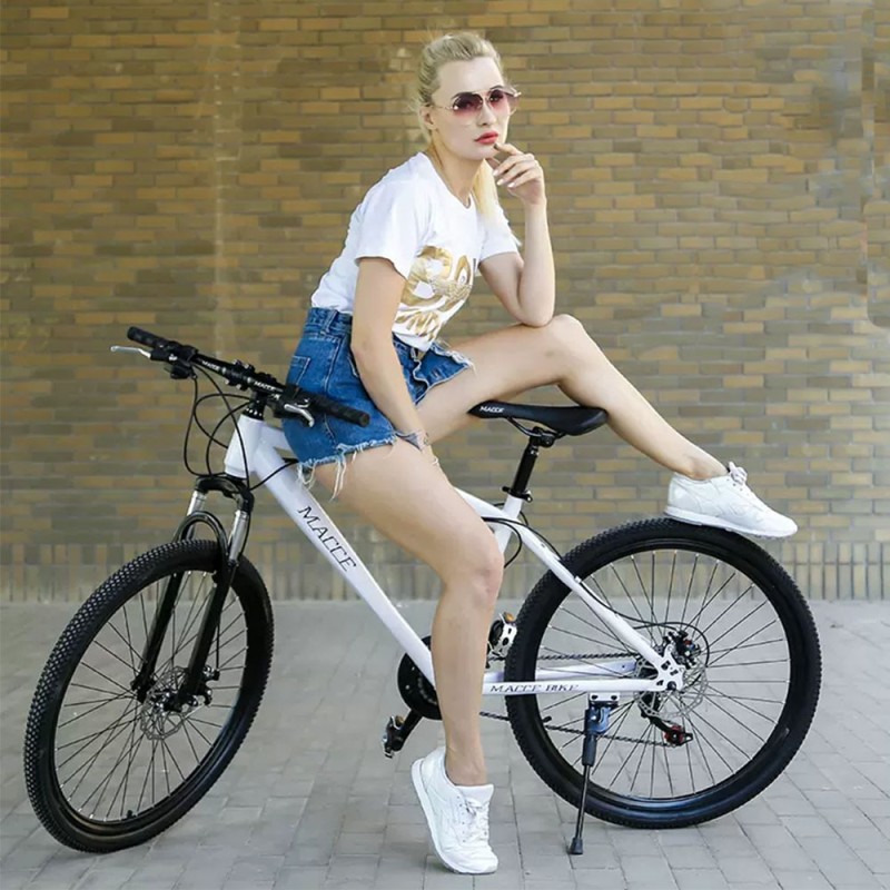 24 Inch Off Road Riding Mountain Bike Adult Travel Bicycles With Steel Frame Mechanical Disc Brakes Adult Road Car