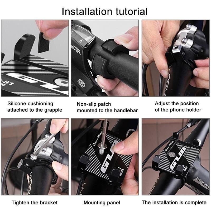 Bicycle Motorcycle Bike Phone Holder MTB Road Bike Motorcycle Electric Bicycle Mount Support Handlebar Clips