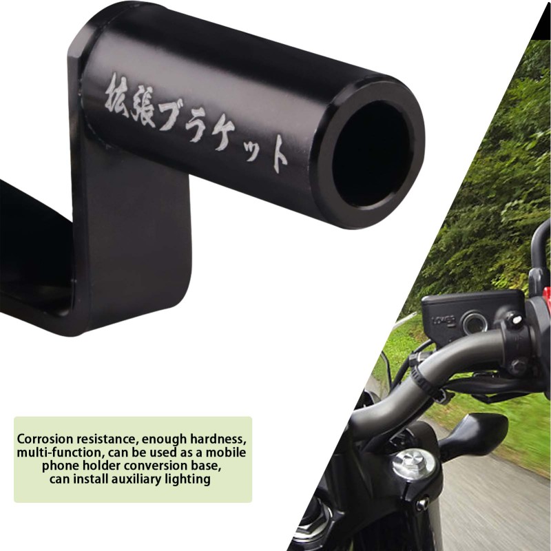 Motorcycle Rearview Mirror Mount Aluminum Alloy Rearview Mirror Holder For Auxiliary Lighting Durable Mirror Mount Brackets For