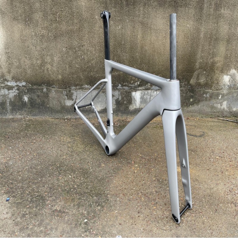 2023 Model T47 Ostro Vam Full Gray Matte Frameset Carbon Bike Road Frame with Fork Seatpost Clamp Headset With 32C Disc Brake