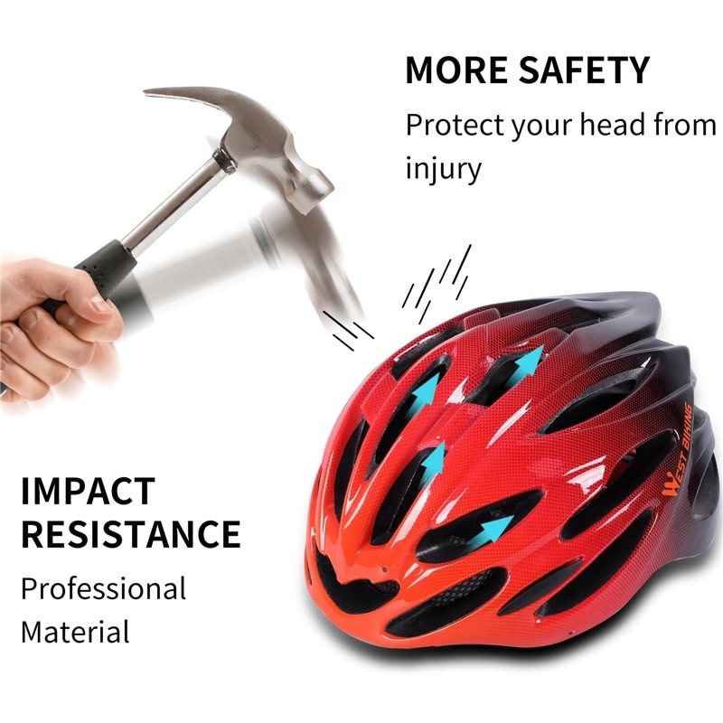 WEST BIKING Ultralight Bike Helmet Adjustable MTB Road Bicycle Helmet Cycling Motorcycle Sport Men Women Safety Cap Protection