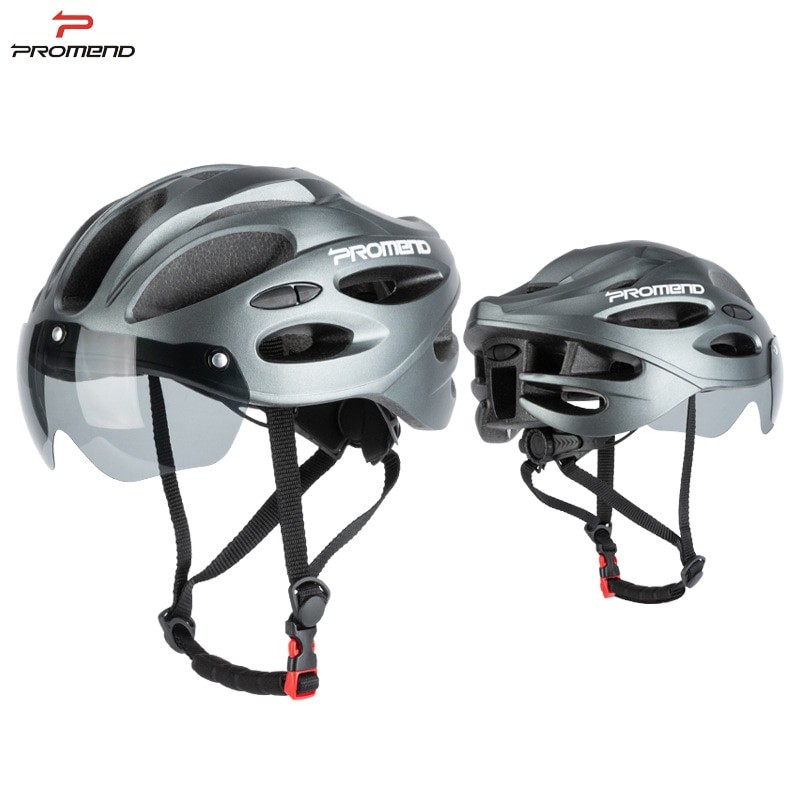 Bicycle Helmet Bike Mountain Motorcycle Sport Safe Hat with Removable Goggles Lens Visor Unisex Outdoor Cycling Helmet Unisex