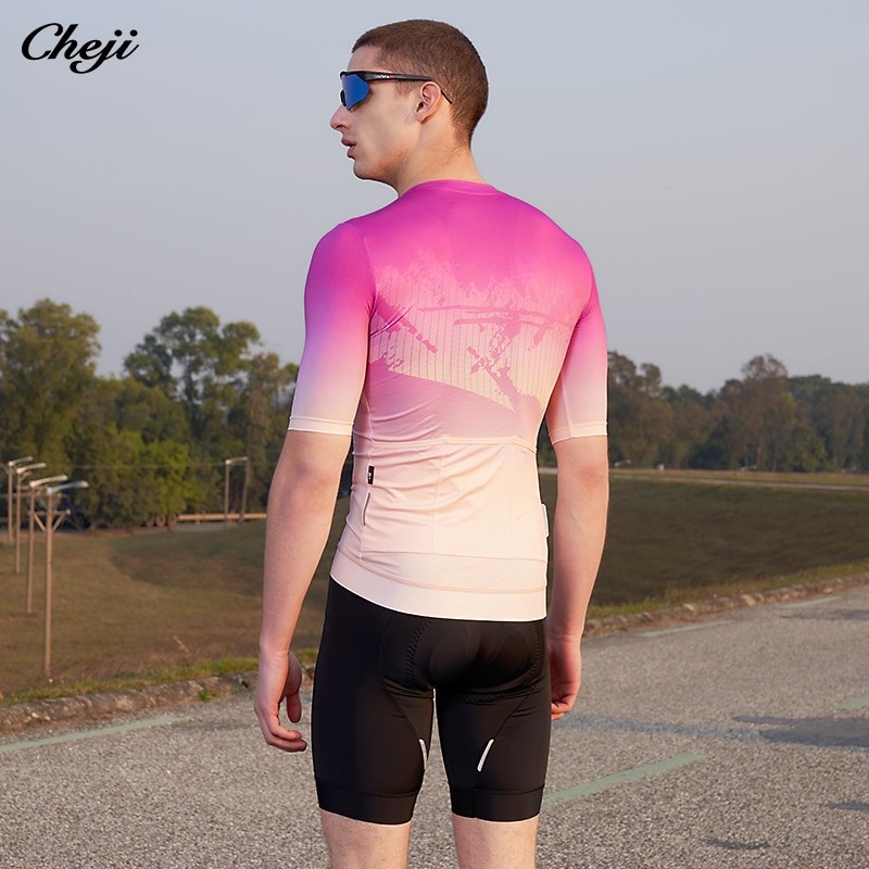 cheji Cycling clothing Men's and women's short sleeved tops summer quick drying breathable high-quality customization