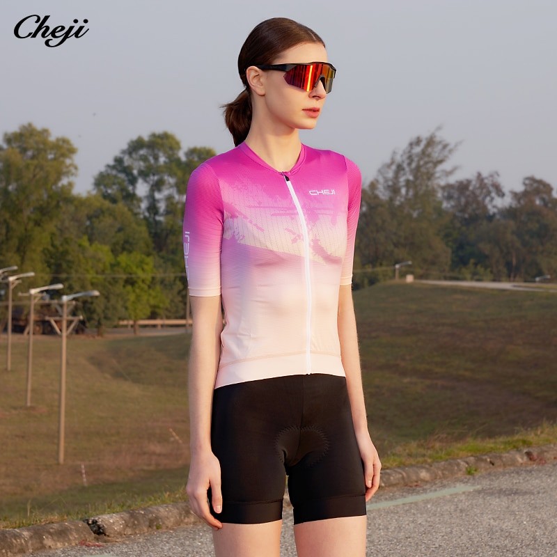 cheji Cycling clothing Men's and women's short sleeved tops summer quick drying breathable high-quality customization