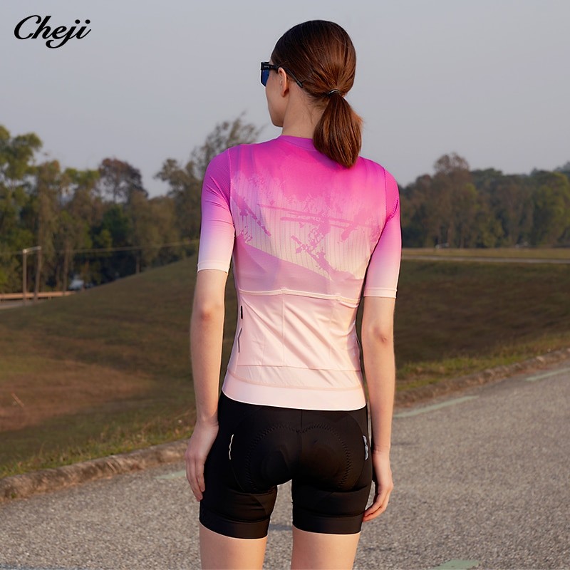 cheji Cycling clothing Men's and women's short sleeved tops summer quick drying breathable high-quality customization