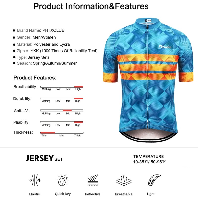 Pro Cycling Jersey Set Men Cycling Set Outdoor Sport Bike Clothes Women Breathable Anti-UV MTB Bicycle Clothing Wear Suit Kit