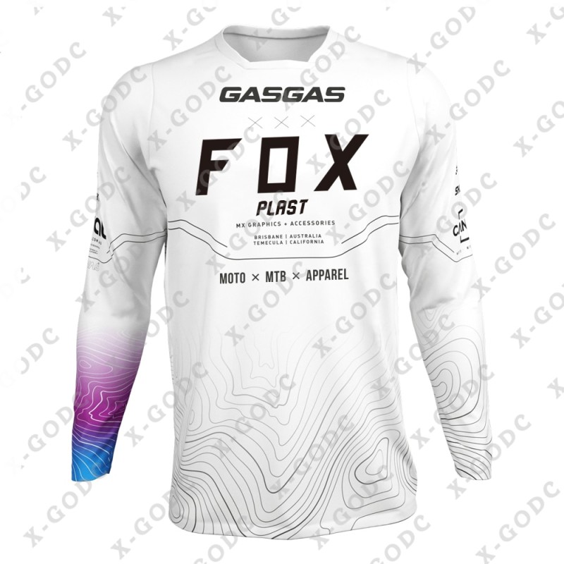 2023 Downhill Jerseys Foxplast Mountain Bike MTB Shirts Offroad DH Motorcycle Motocross Sportwear Racing Bike Cycling Clothing