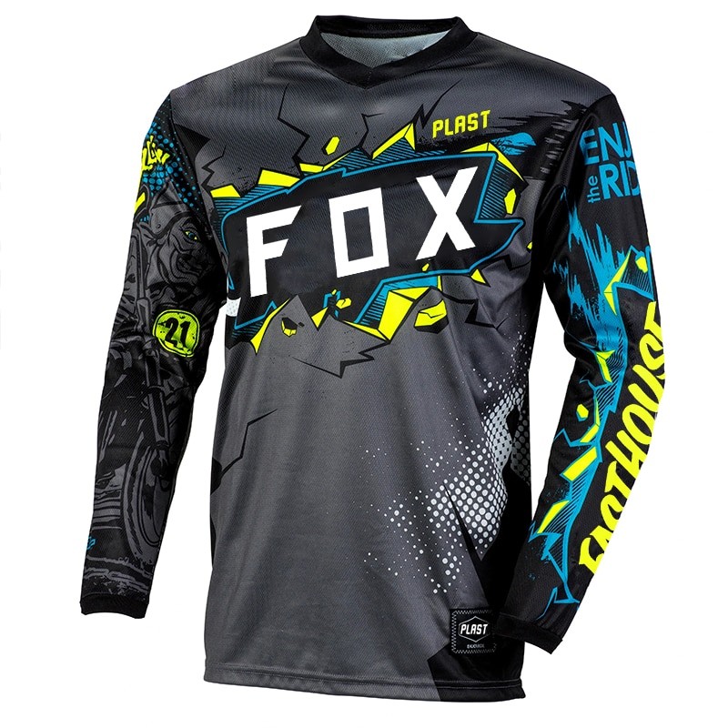 2022 Motocross Jersey Long Sleeve Enduro Cycling Jersey MTB Downhill Mountain Bike DH Maillot Ciclismo Hombre Quick Drying Shirt