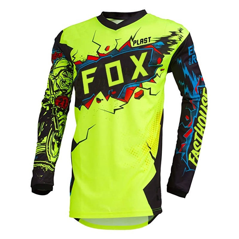 2022 Motocross Jersey Long Sleeve Enduro Cycling Jersey MTB Downhill Mountain Bike DH Maillot Ciclismo Hombre Quick Drying Shirt