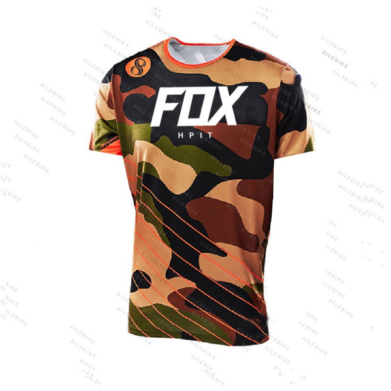 2021 Hpit Fox Camouflage Motocross Jersey MTB Off Road Mountain Bike Downhill Jersey MX BMX Cycling Jersey Enduro Sweatshirt