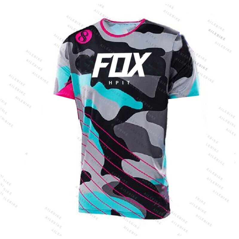 2021 Hpit Fox Camouflage Motocross Jersey MTB Off Road Mountain Bike Downhill Jersey MX BMX Cycling Jersey Enduro Sweatshirt