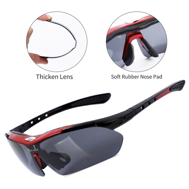 WEST BIKING Sports Men Sunglasses Road Bicycle Glasses Mountain Cycling Riding Protection Goggles Eyewear Mtb Bike Sun Glasses