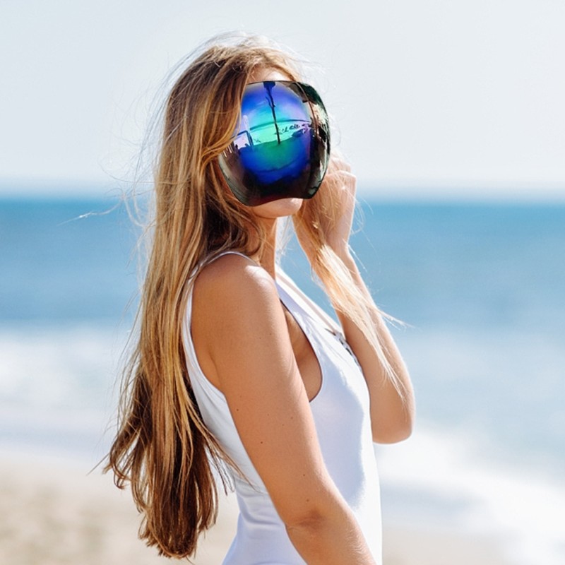 One-Piece HD Transparent Anti-Fog Anti-Splash Protective Mask Anti-Pollen Space Multi-Color Coating Goggles